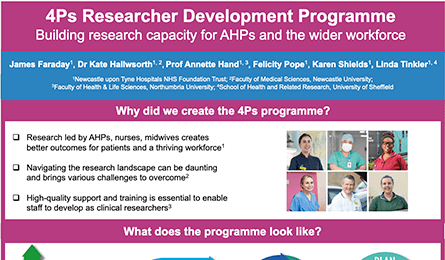 4Ps Researcher Development Programme Building research capacity for AHPs and the wider workforce