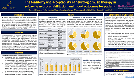 The feasibility and acceptability of neurologic music therapy in subacute neurorehabilitation and mood outcomes for patients