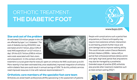 Orthotic treatment: The diabetic foot