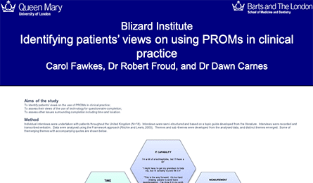 Identifying patient’s views on using PROMs in clinical practice