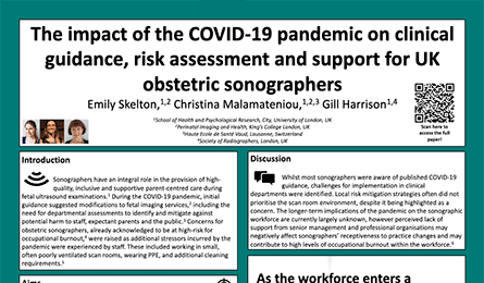 The Impact of the COVID-19 pandemic on clinical guidance, risk assessment and support for UK obstetric sonographers