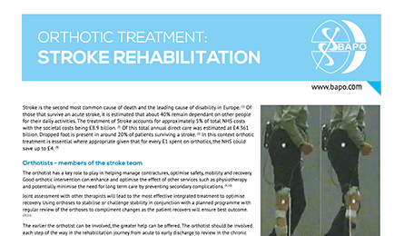 Orthotic treatment: Stroke rehabilitation